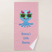 Petit monstre de maman aux cornes (Serviette de bain)