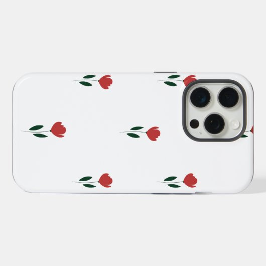 Petit motif de fleurs rouges (Verso Horizontal)