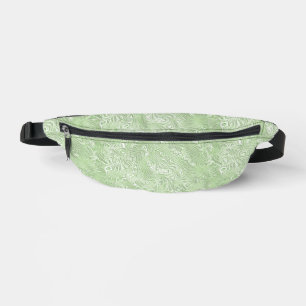 Petit motif en soie moirée vert citron