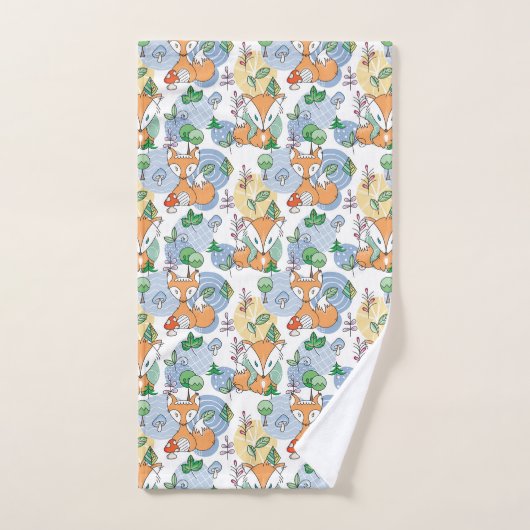 Petit motif mignon de Fox (Serviette à main)