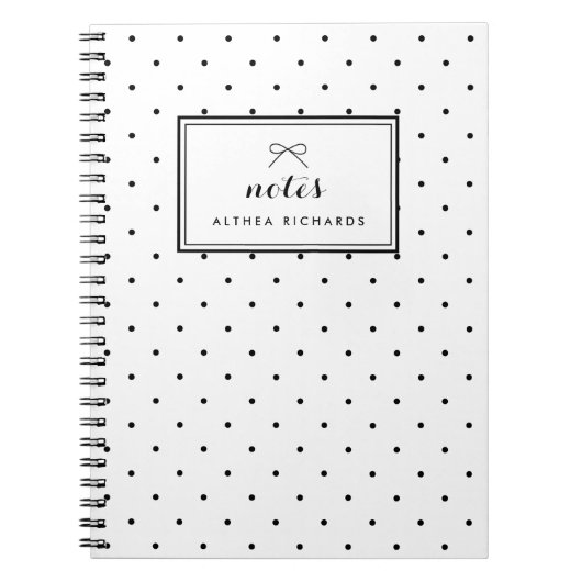 Petit Motif Pois Carnet personnalisé (Devant)