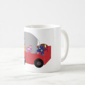 Petit Mug à Café Chariot Rouge de Jouets (Devant droit)