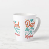 Petit mug à latte - "Papa : Mon Héros, Mon Guide"  (Angle droit)