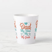 Petit mug à latte - "Papa : Mon Héros, Mon Guide"  (Devant)