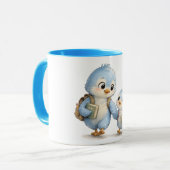 Petit Mug Accent Oiseau Bleu Café (Devant gauche)