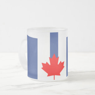 Petit mug en verre givré avec le drapeau de Toront