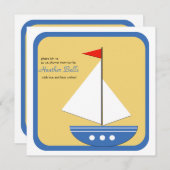 Petit navigateur - invitation de baby shower (Devant / Derrière)