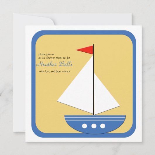 Petit navigateur - invitation de baby shower (Devant)