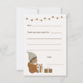 Petit Noël Merci note, remplir la carte (Devant)