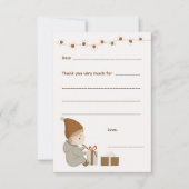 Petit Noël Merci note, remplir la carte (Devant)