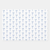 Petit Nœud Bleu Coquette Cadeau de douche Papier d (Devant)