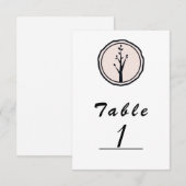 Petit numéro de table de mariage champêtre en bois (Devant / Derrière)