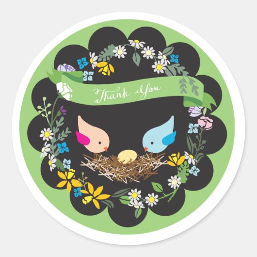 Petit oeuf jaune | Sticker Baby shower Faveur (Devant)