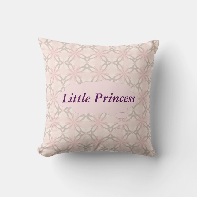 Petit oreiller à lancer personnalisé Princesse (Recto)