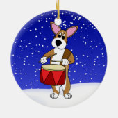 Petit ornement de Noël de corgi de batteur (Dos)