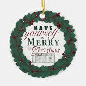 Petit ornement de Noël de maison - Typé (Devant)