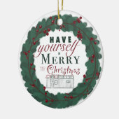 Petit ornement de Noël de maison - Typé (Gauche)