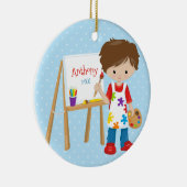 Petit ornement personnalisé de Noël d'artiste (Droite)