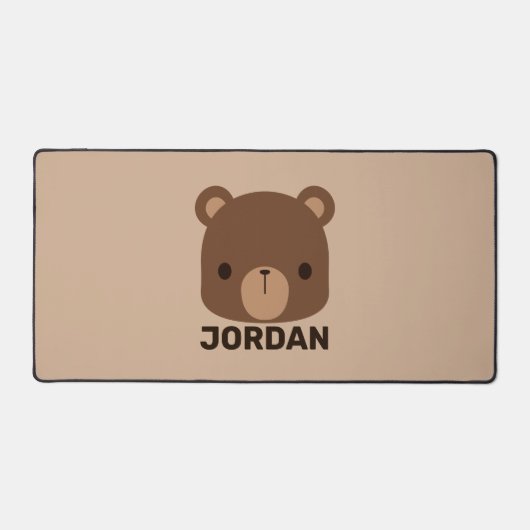 Petit ours Brown mignon avec nom personnalisé (Recto)