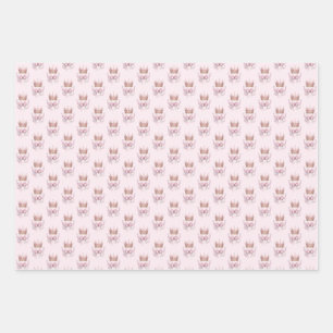 Petit Ours en Peluche Princesse Rose Papier Cadeau