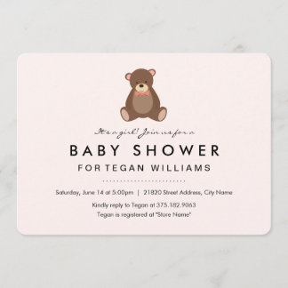 Petit Ours | Invitation à une Baby Shower