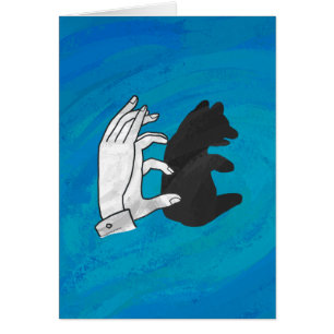 Petit Ours Ombre Sur Bleu