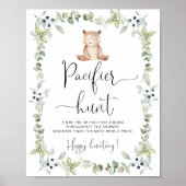 Petit ours Pacifique chasse baby shower jeu Poster (Devant)