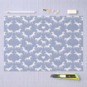 Petit papier de soie de soie bleu de chevaux (Artisanat)