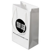 Petit papier personnalisé - Sac Logo/Texte (Dos Angle)