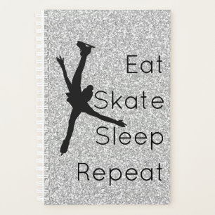 Petit patineur artistique - argent et noir