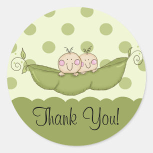 Petit Petit Pois Doux Twins Merci Sticker