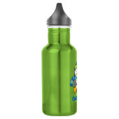 Petit pingouin assis avec bouteille d'eau de boule (Gauche)