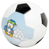 Petit pingouin assis avec des boules de neige (3/4)