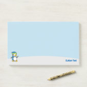 Petit pingouin marchant sur la neige Post-it Notes (Sur un bureau)