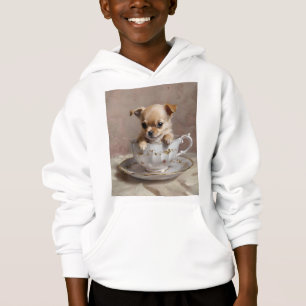Petit plaisir : chiot chihuahua dans une tasse de