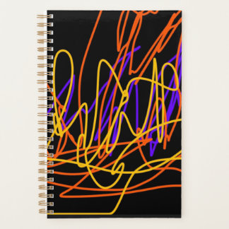 Petit planificateur en spirale avec design néon mo
