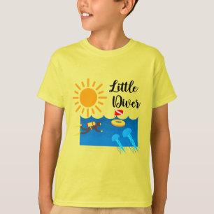 Petit Plongeur avec Jelly Fish - T-shirt de base p