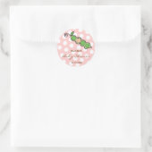 Petit pois de fille dans un Sticker Baby shower ro (Sac)