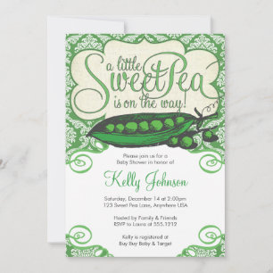 Petit Pois doux Baby shower Invitation