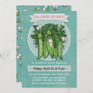 Petit Pois doux Baby shower Invitation
