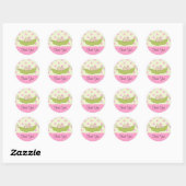 Petit Pois Doux Twins Baby shower Sticker rose (Feuille)