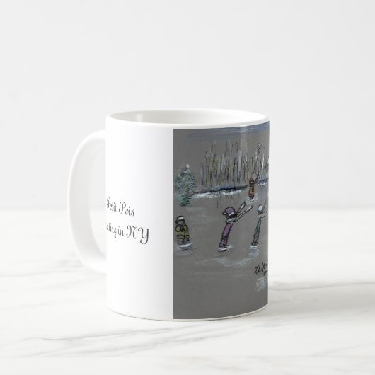 Petit Pois Skating in NY Coffee Mug (Devant gauche)