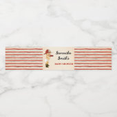 Petit pompier Baby shower Étiquette bouteille d'ea (Étiquettes simples)