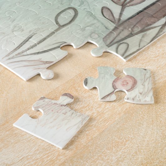 Petit poney dans un puzzle de forêt lunaire (Côté)