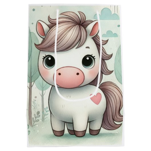 Petit poney dans un sac cadeau Whimsical Forest (Dos)