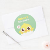Petit poule en Baby shower d'oeuf Stickers de déco (Enveloppe)