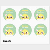 Petit poule en Baby shower d'oeuf Stickers de déco (Feuille)