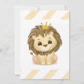 Petit Prince Lion Boy Baby shower Merci (Dos)