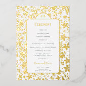 Petit programme de mariage aux fleurs (Recto)