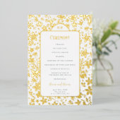 Petit programme de mariage aux fleurs (Debout devant)